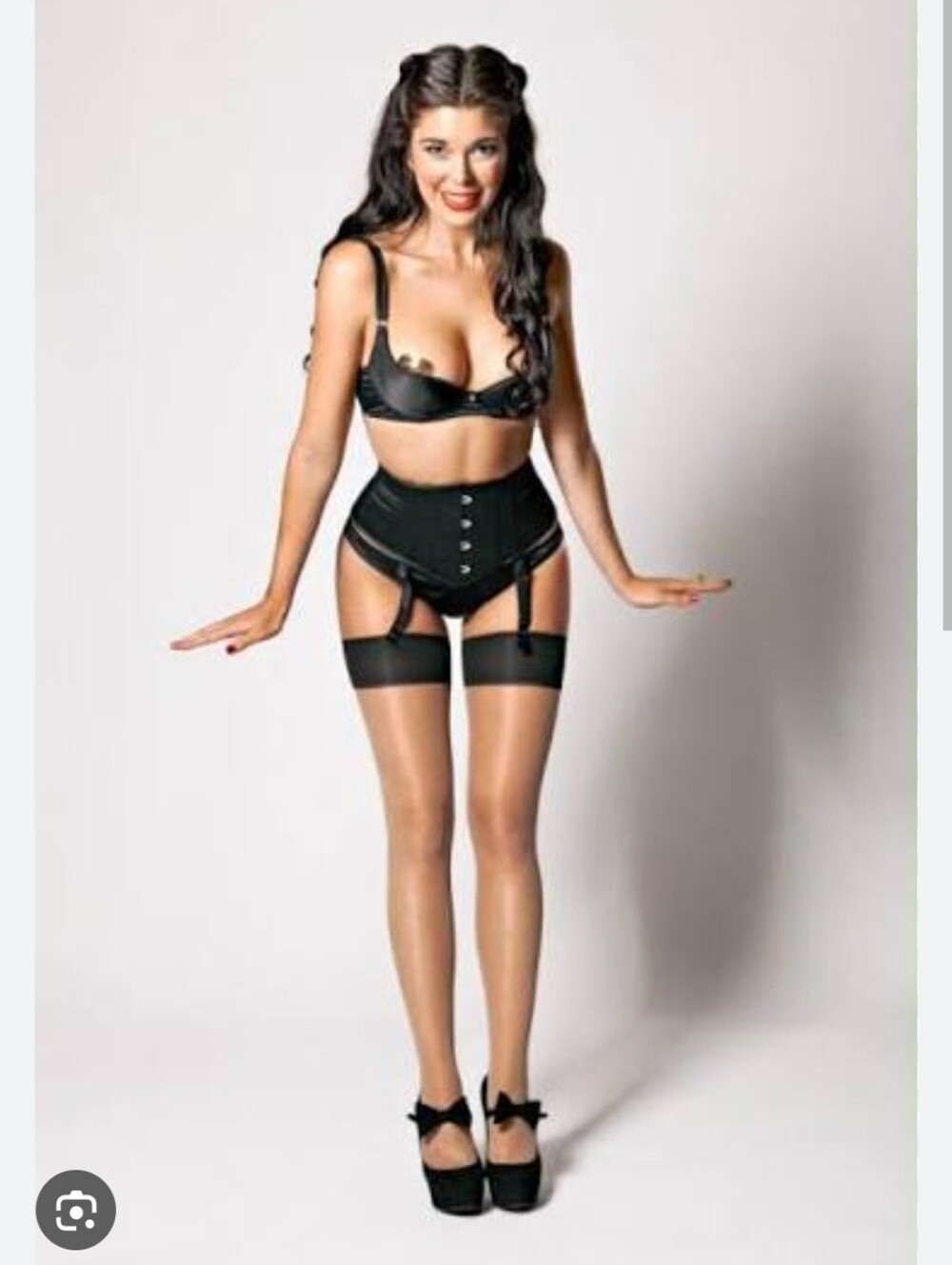 Honey Birdette Coco black bra 34C with S thong